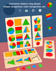KinderCreatief - Montessori Wooden Sorting Game for Shape and Colour Recognition