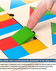 KinderCreatief - Montessori Wooden Sorting Game for Shape and Colour Recognition