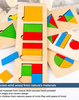 KinderCreatief - Montessori Wooden Sorting Game for Shape and Colour Recognition