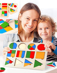 KinderCreatief - Montessori Wooden Sorting Game for Shape and Colour Recognition