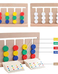 KinderLuxe - Educational Wooden Four-Colour Game Montessori Style