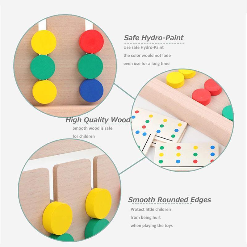 KinderLuxe - Educational Wooden Four-Colour Game Montessori Style