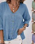 Kyra - Loose Shirt with V-Neck