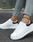 Ladies' Leather Sneakers White - Light and Comfortable