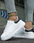 Ladies' Leather Sneakers White - Light and Comfortable