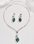 Lelia - Rhinestone Necklace and Earrings Set