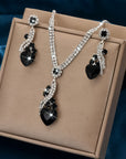 Lelia - Rhinestone Necklace and Earrings Set