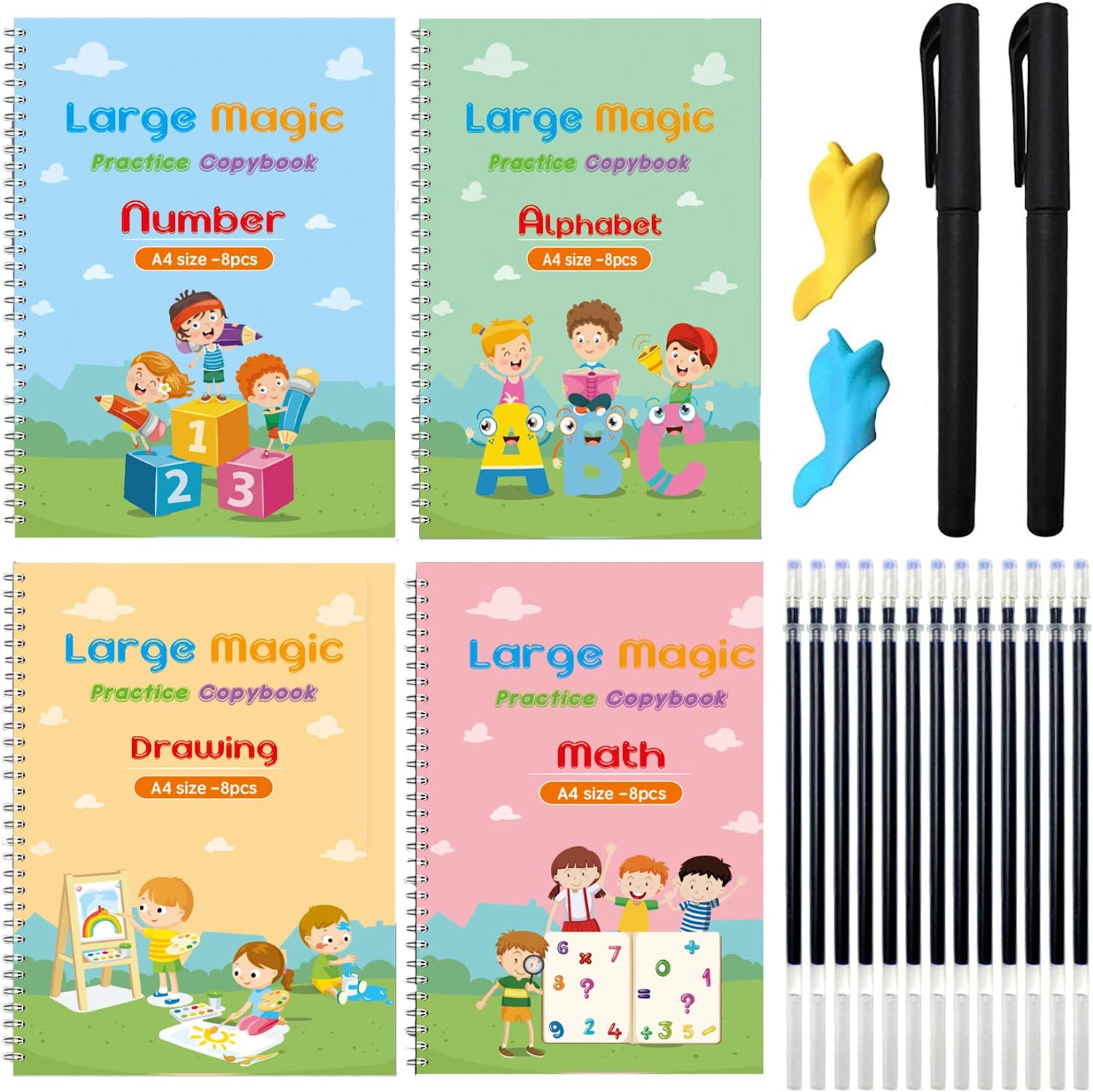 LetterMagic - Writing Book for Children: Alphabet, Numbers, Mathematics, and Drawings