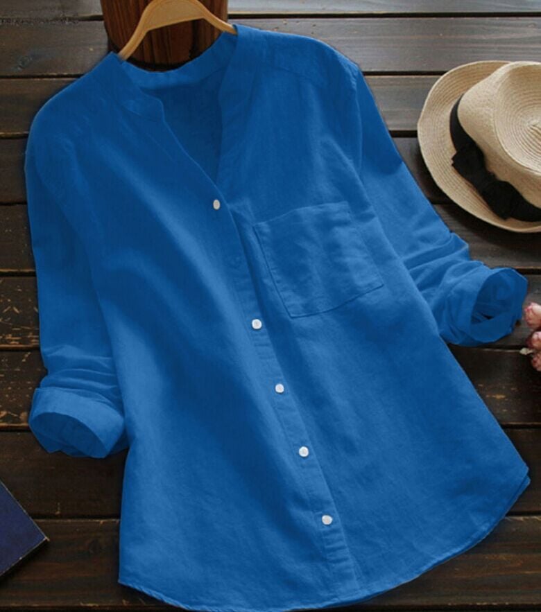 Linen-Cotton Casual Loose Shirt