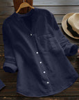 Linen-Cotton Casual Loose Shirt