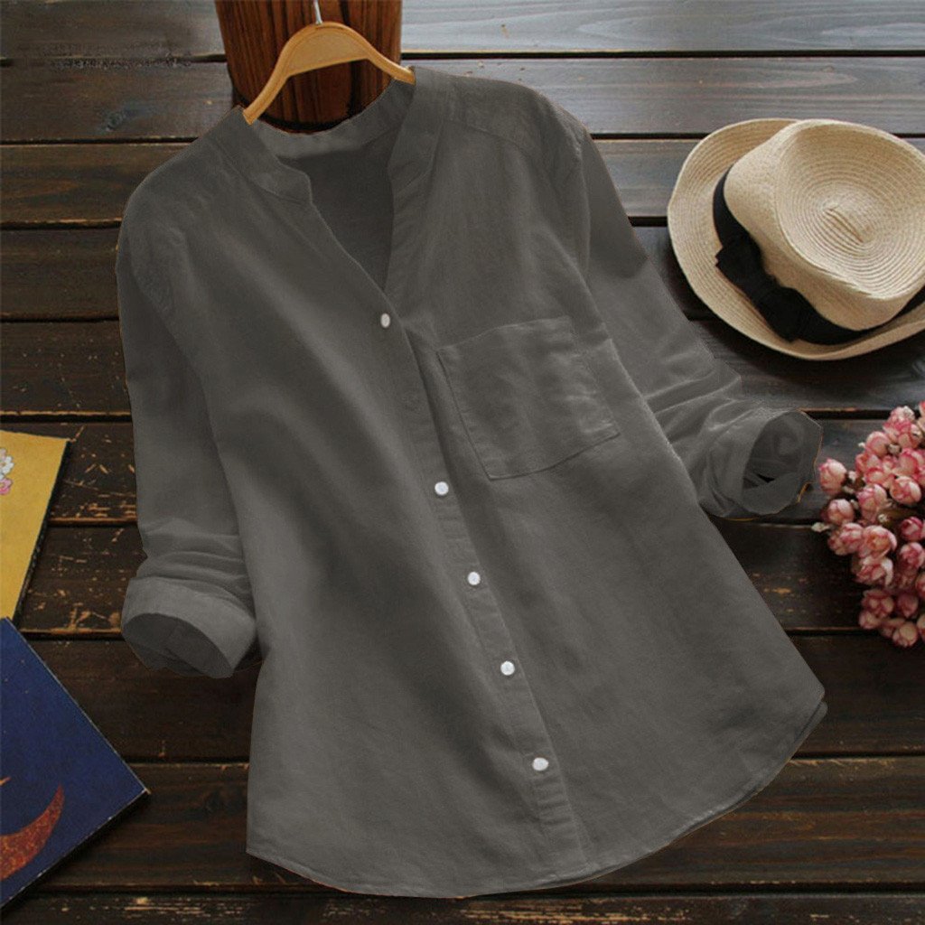 Linen-Cotton Casual Loose Shirt