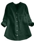 Linen-Cotton Casual Loose Shirt