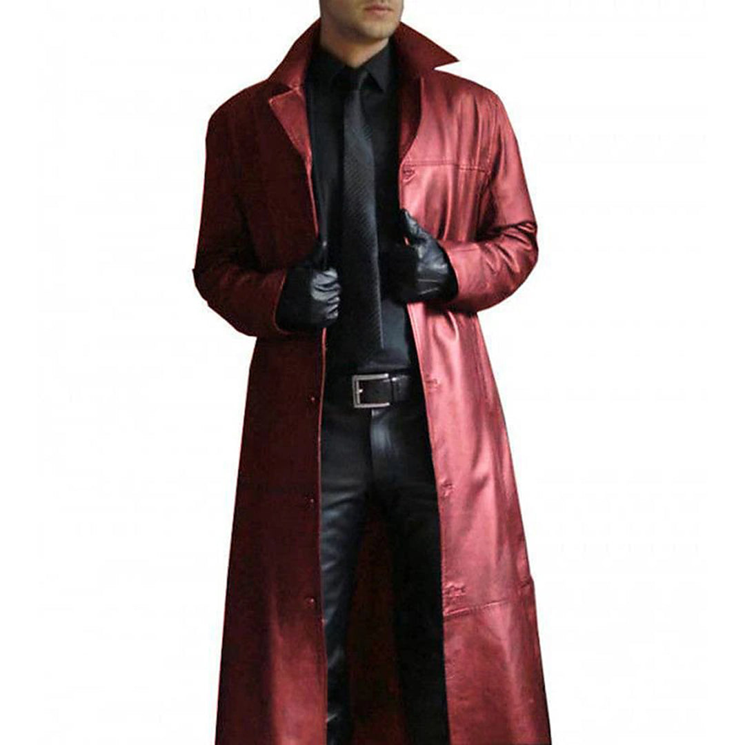 Long Leather Jacket for Men
