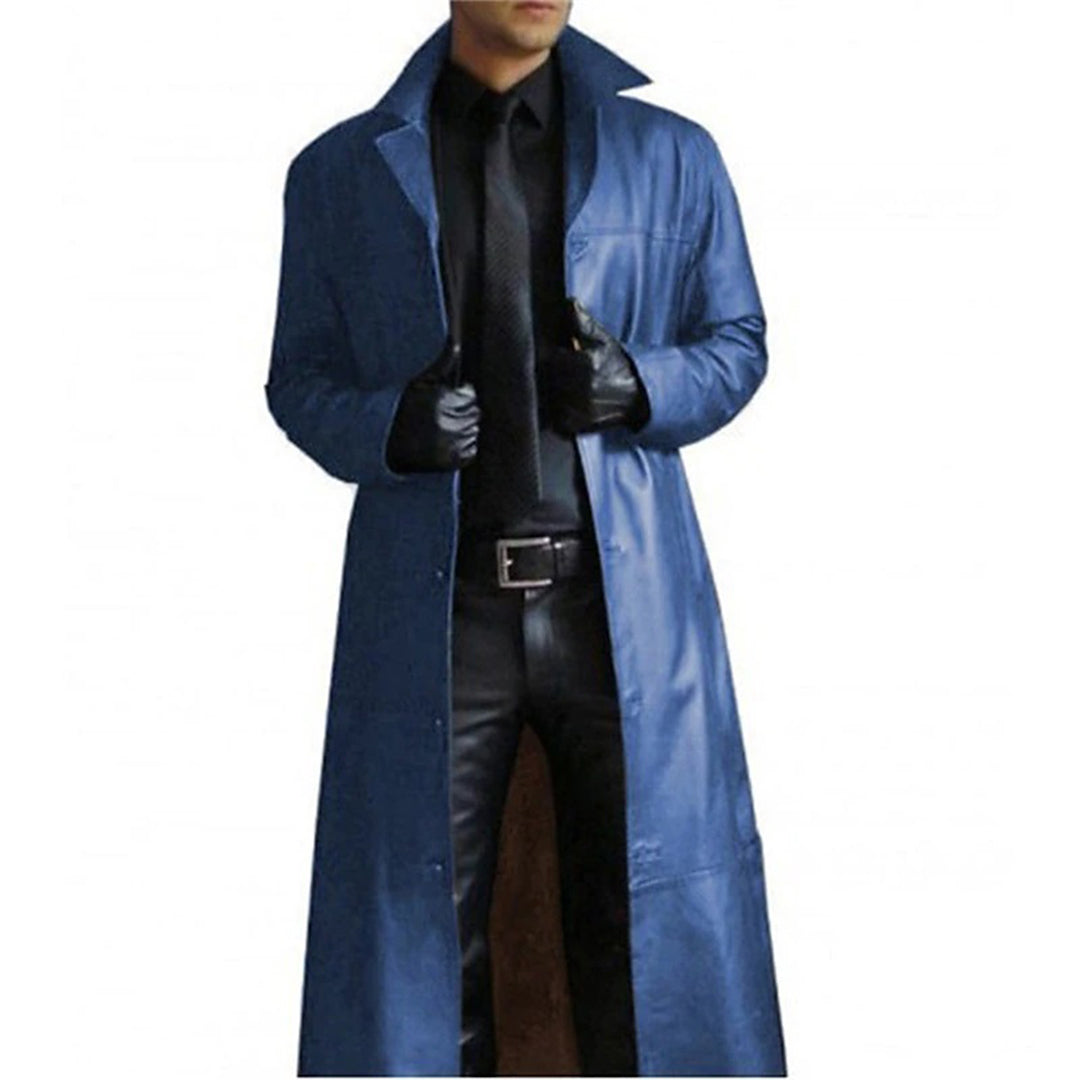 Long Leather Jacket for Men