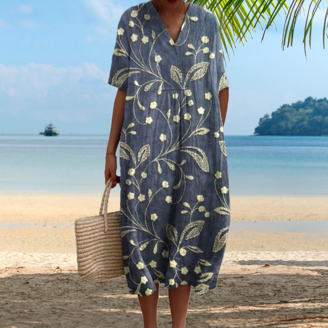 Lora - Colourful Floral Summer Dress