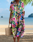 Lora - Colourful Floral Summer Dress