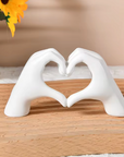 LoveSculpt – Modern Wooden Hands Heart Statue