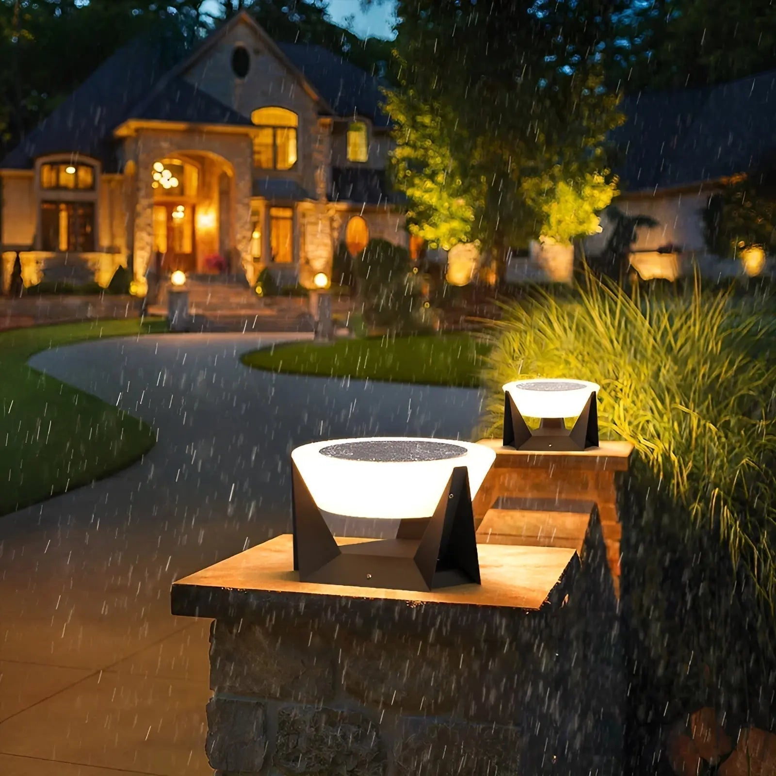 Luxe Solar Garden Lamp with Japanese Style - ZenGlow