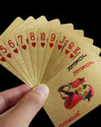 LuxuriousPoker - Golden Waterproof Playing Cards for Table Games