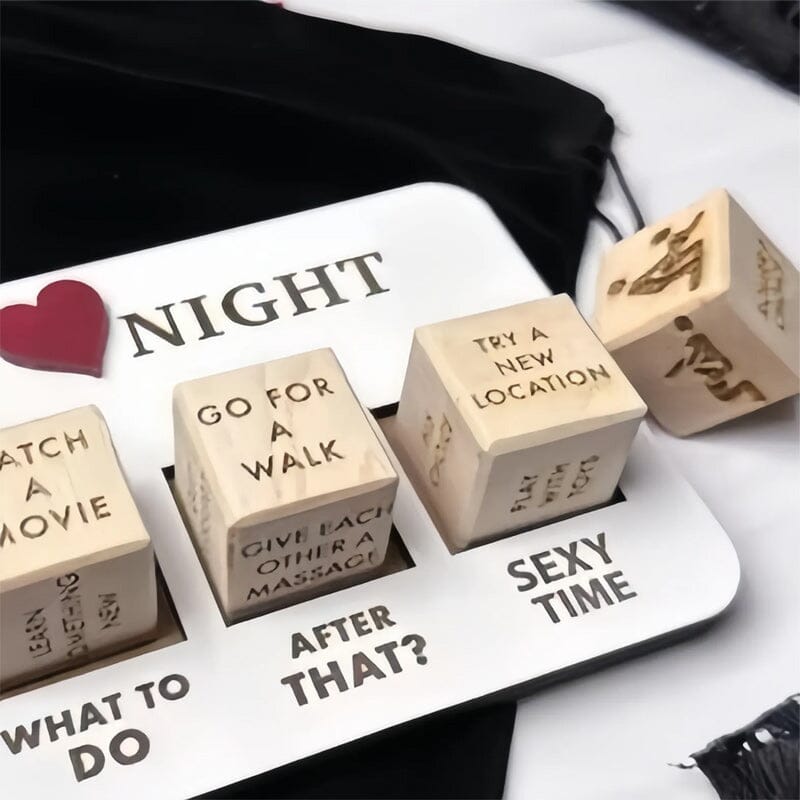 Luxury Gift - Wooden Date Night Dice Set Romantic and Exciting