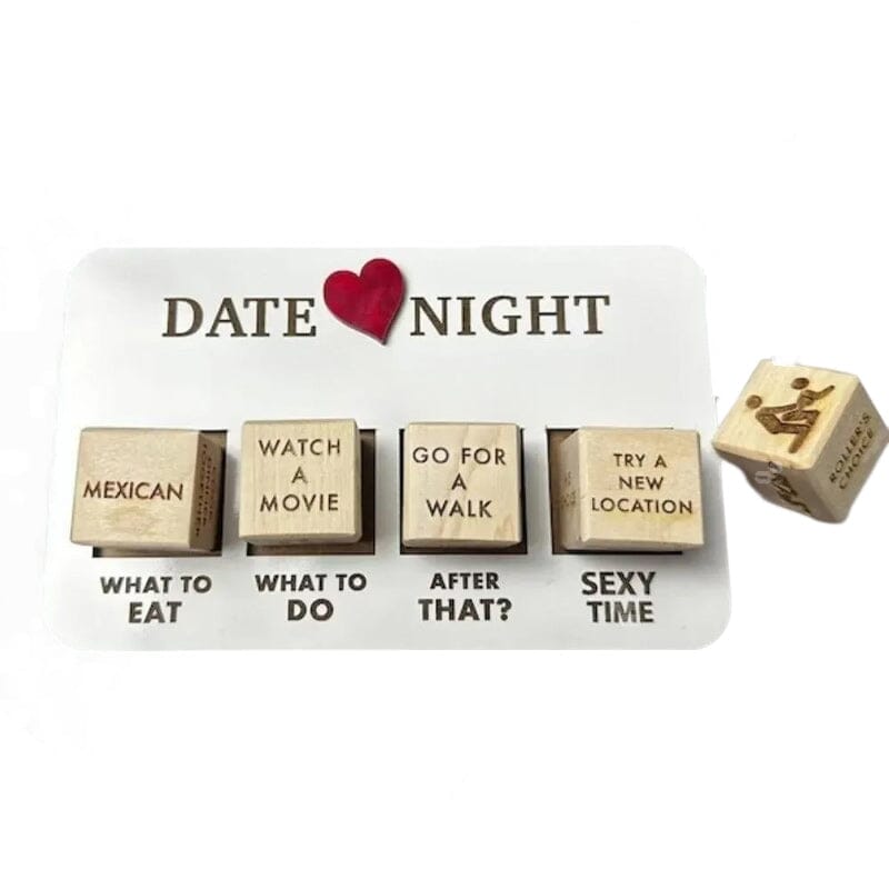 Luxury Gift - Wooden Date Night Dice Set Romantic and Exciting