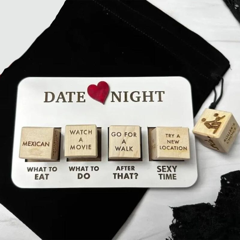 Luxury Gift - Wooden Date Night Dice Set Romantic and Exciting