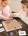 MATHSGURU - Montessori Wooden Multiplication Board Game