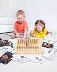MATHSGURU - Montessori Wooden Multiplication Board Game