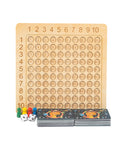 MATHSGURU - Montessori Wooden Multiplication Board Game