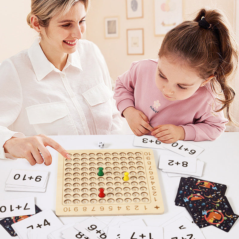 MATHSGURU - Montessori Wooden Multiplication Board Game