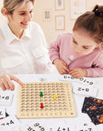 MATHSGURU - Montessori Wooden Multiplication Board Game
