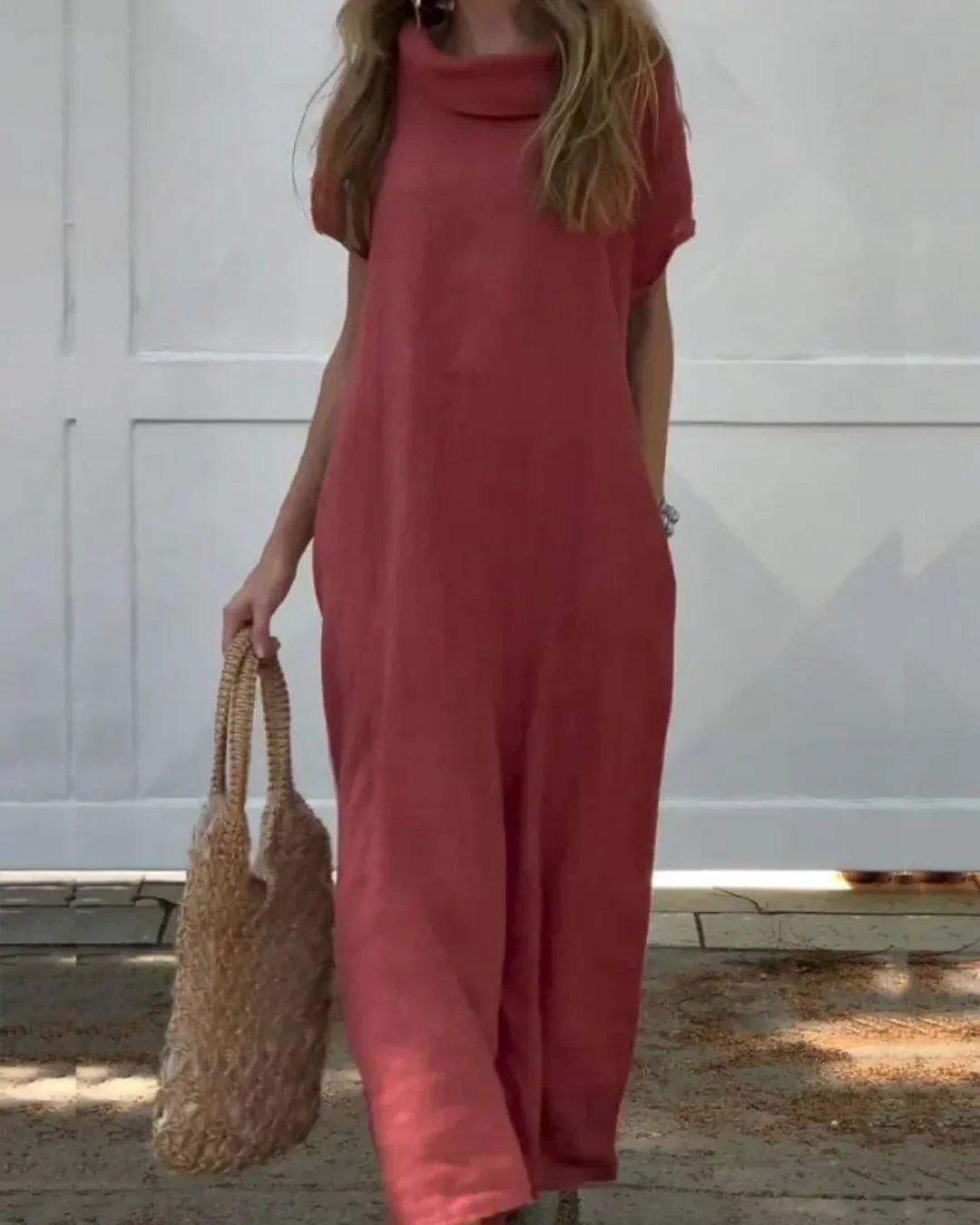 Madelyn - Linen Dress with Elegant Collar