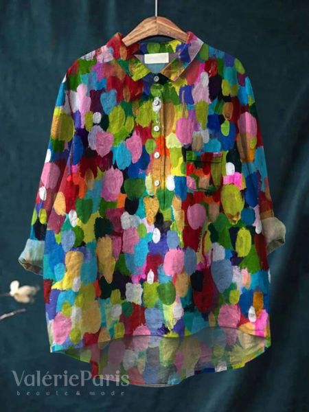 Margaux Floral | Cotton and Linen Blouse with Floral Print