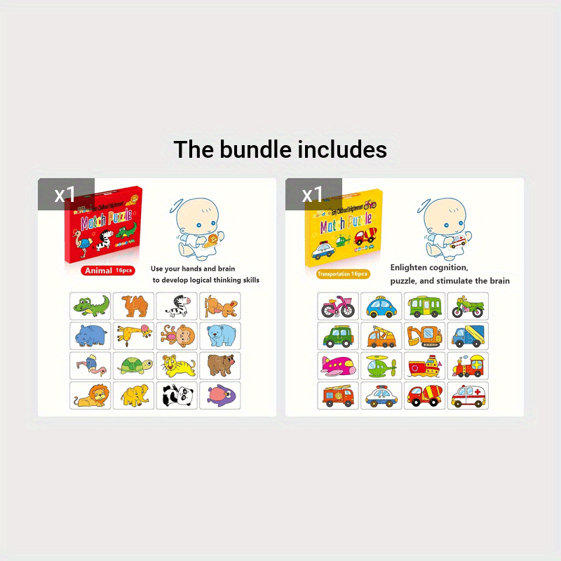 MatchCards - Animal and Fruit Theme Flash Cards for Children