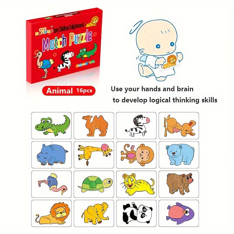 MatchCards - Animal and Fruit Theme Flash Cards for Children