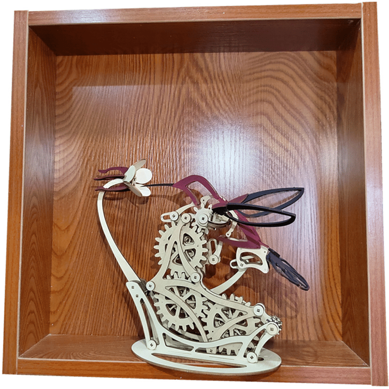 Mechanical 3D Wooden Hummingbird