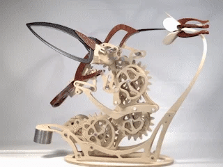 Mechanical 3D Wooden Hummingbird