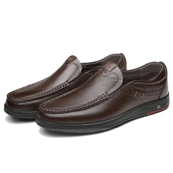 Men's Genuine Leather Slip-On Shoes