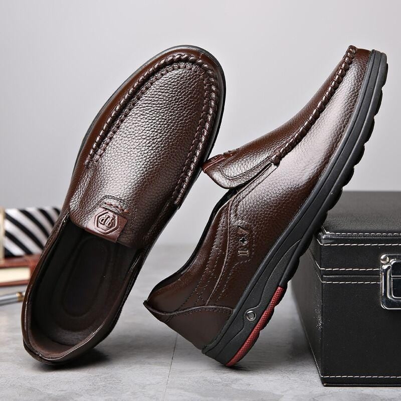Men's Genuine Leather Slip-On Shoes