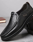Men's Genuine Leather Slip-On Shoes