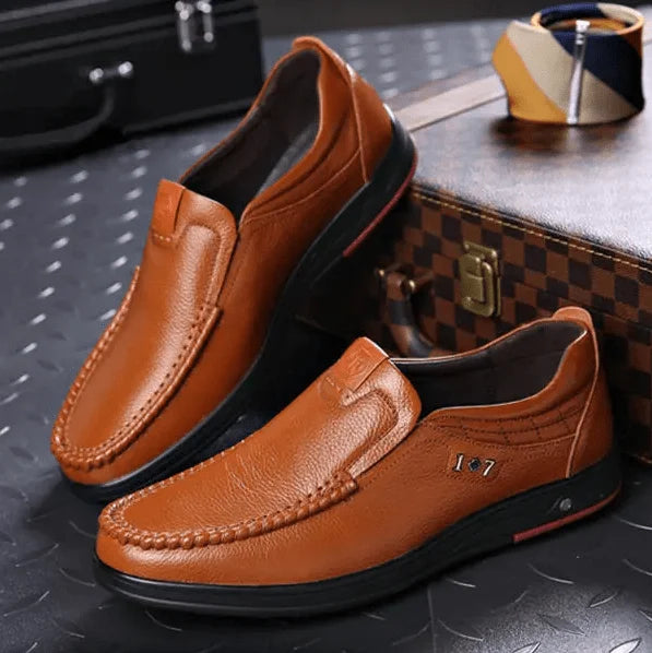 Men's Genuine Leather Slip-On Shoes