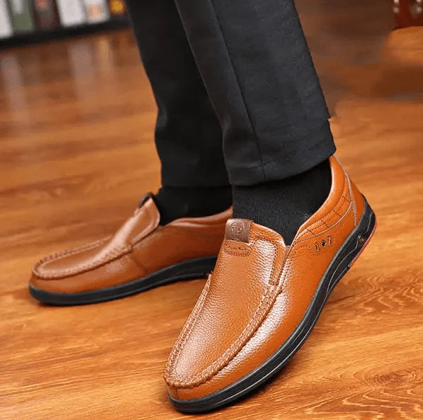 Men's Genuine Leather Slip-On Shoes