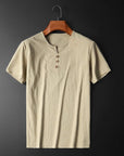 Men's Lightweight Summer T-shirt in Cotton-Linen