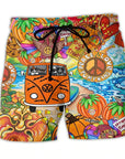 Men's Swim Shorts with Graffiti Design