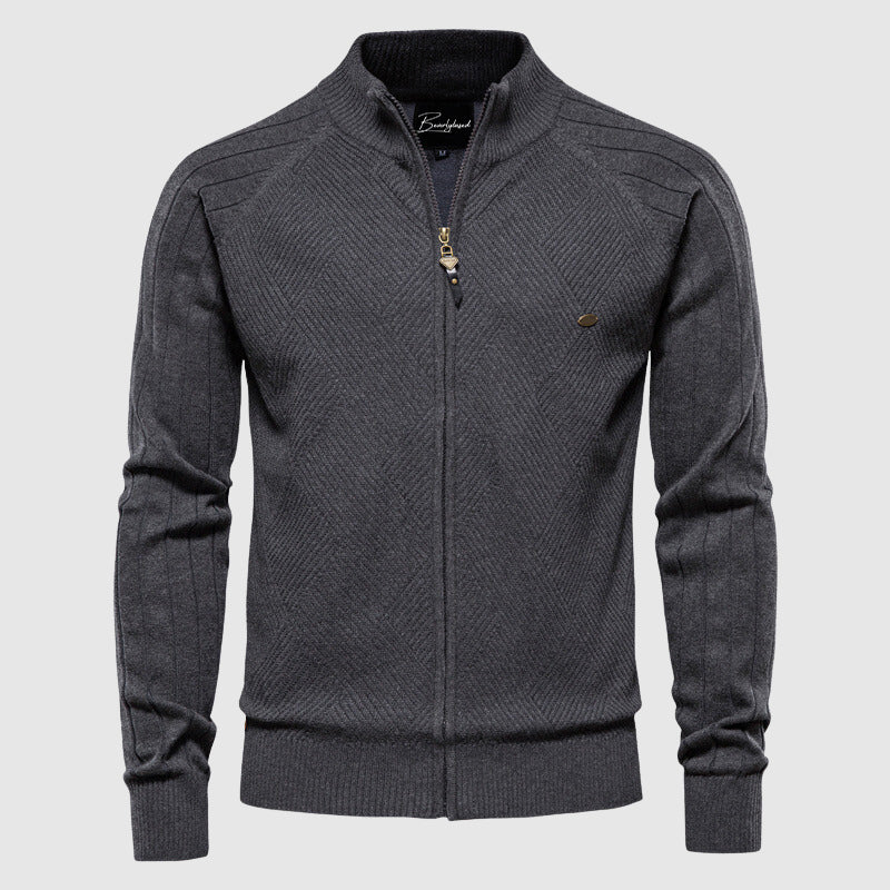 Men's zip-up cardigan - Cotton - Zyan