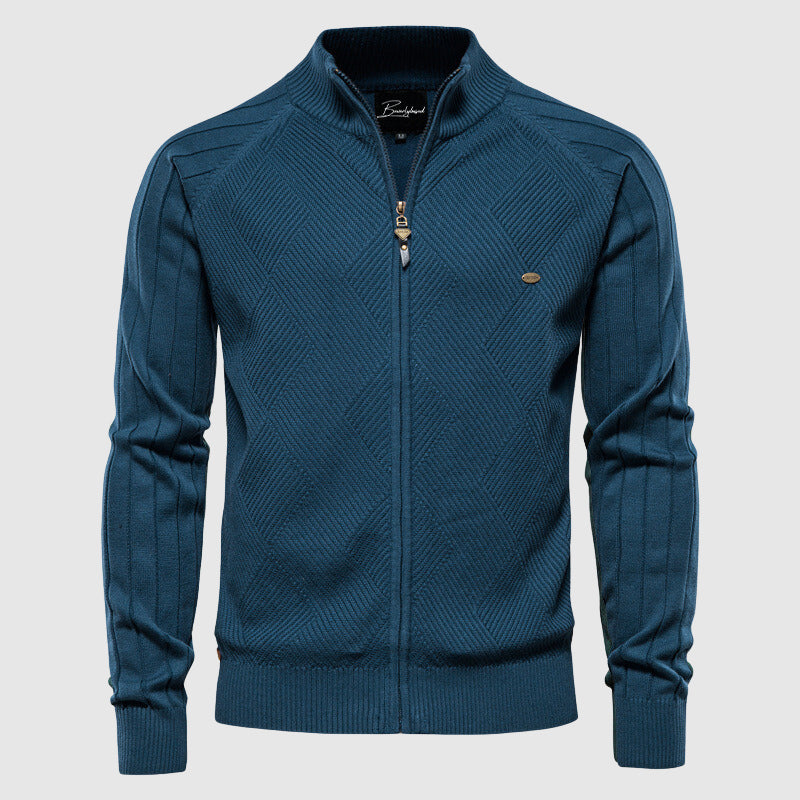Men's zip-up cardigan - Cotton - Zyan