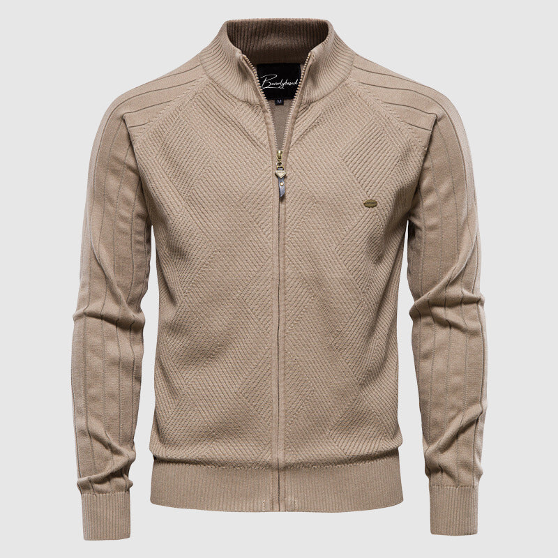 Men's zip-up cardigan - Cotton - Zyan