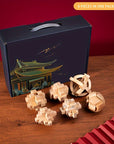 MindPuzzle - Wooden Brain Teaser Gift Set with 6 Kongming Lock Puzzles