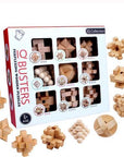 MindPuzzle - Wooden Brain Teaser Gift Set with 6 Kongming Lock Puzzles
