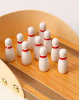Mini Bowl - Wooden Mini Bowling Game Set for Indoors Compact and Fun